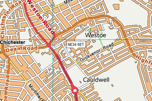 South Tyneside College map (NE34 6ET) - OS VectorMap District (Ordnance Survey)