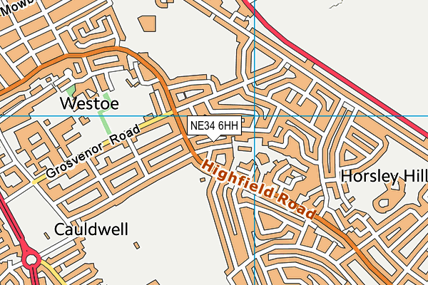 NE34 6HH map - OS VectorMap District (Ordnance Survey)
