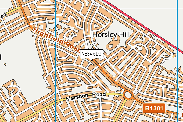 NE34 6LG map - OS VectorMap District (Ordnance Survey)