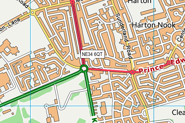 NE34 6QT map - OS VectorMap District (Ordnance Survey)