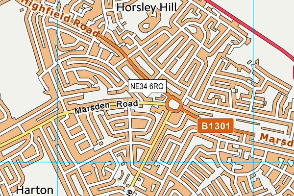 Horsley Hill Youth Centre (Closed) map (NE34 6RQ) - OS VectorMap District (Ordnance Survey)