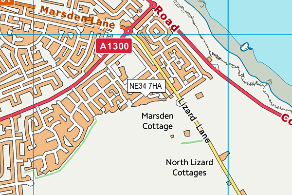 NE34 7HA map - OS VectorMap District (Ordnance Survey)