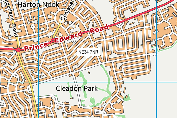 NE34 7NR map - OS VectorMap District (Ordnance Survey)