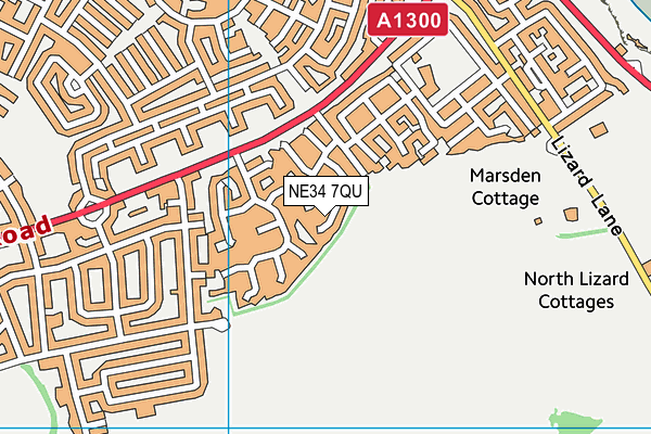 NE34 7QU map - OS VectorMap District (Ordnance Survey)