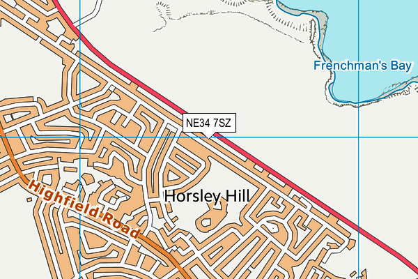 NE34 7SZ map - OS VectorMap District (Ordnance Survey)