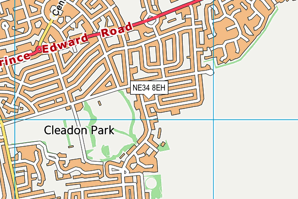 NE34 8EH map - OS VectorMap District (Ordnance Survey)