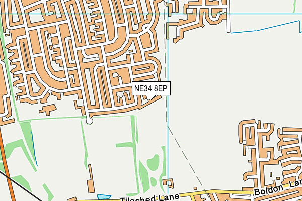 NE34 8EP map - OS VectorMap District (Ordnance Survey)