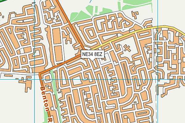 NE34 8EZ map - OS VectorMap District (Ordnance Survey)