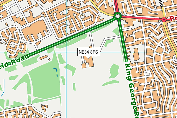 NE34 8FS map - OS VectorMap District (Ordnance Survey)