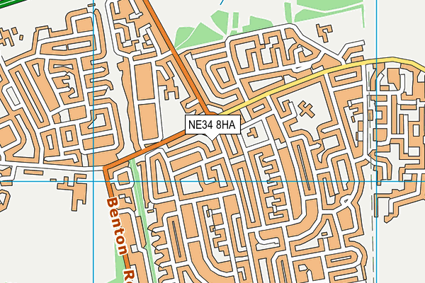 NE34 8HA map - OS VectorMap District (Ordnance Survey)