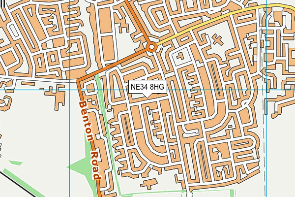 NE34 8HG map - OS VectorMap District (Ordnance Survey)