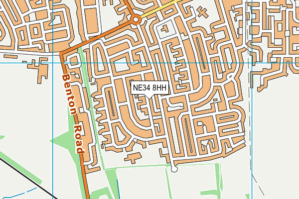 NE34 8HH map - OS VectorMap District (Ordnance Survey)