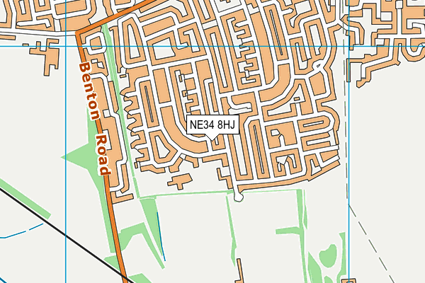 NE34 8HJ map - OS VectorMap District (Ordnance Survey)