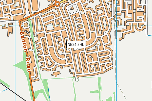 NE34 8HL map - OS VectorMap District (Ordnance Survey)