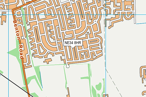 NE34 8HR map - OS VectorMap District (Ordnance Survey)