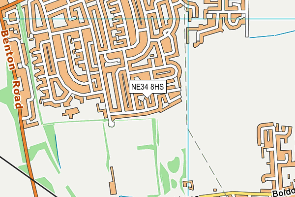 NE34 8HS map - OS VectorMap District (Ordnance Survey)