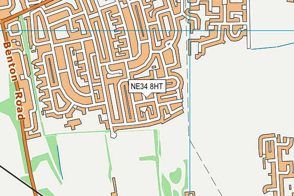 NE34 8HT map - OS VectorMap District (Ordnance Survey)