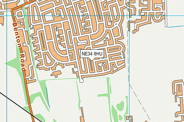 NE34 8HU map - OS VectorMap District (Ordnance Survey)