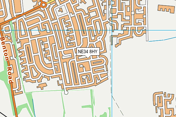 NE34 8HY map - OS VectorMap District (Ordnance Survey)