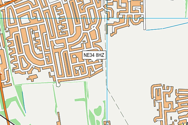 NE34 8HZ map - OS VectorMap District (Ordnance Survey)