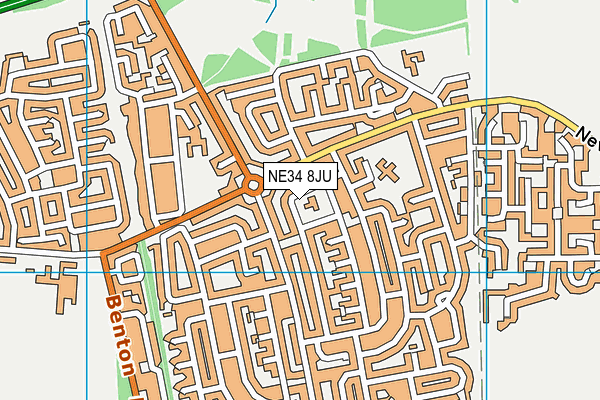 NE34 8JU map - OS VectorMap District (Ordnance Survey)