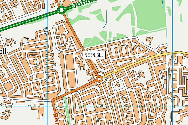 NE34 8LJ map - OS VectorMap District (Ordnance Survey)