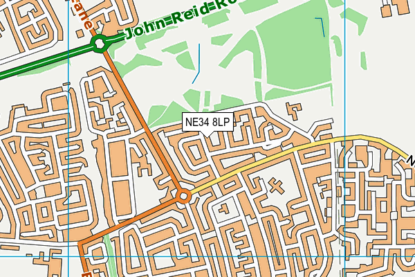 NE34 8LP map - OS VectorMap District (Ordnance Survey)