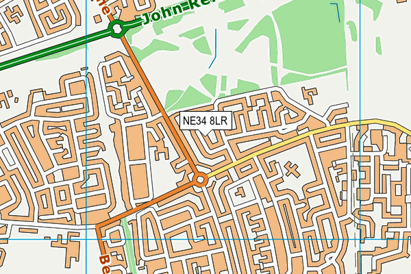 NE34 8LR map - OS VectorMap District (Ordnance Survey)