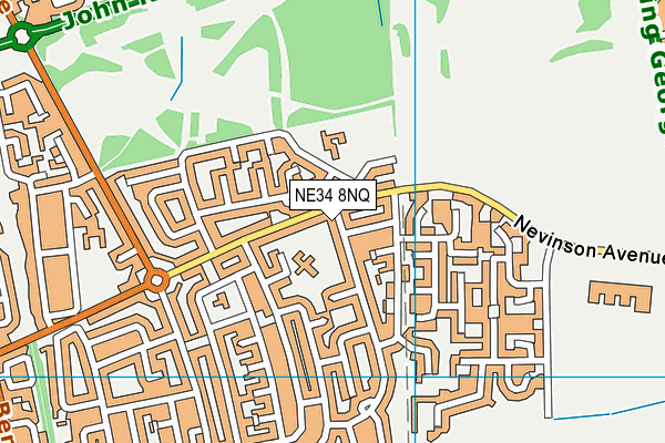 NE34 8NQ map - OS VectorMap District (Ordnance Survey)