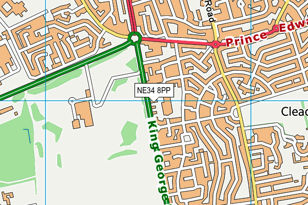 NE34 8PP map - OS VectorMap District (Ordnance Survey)