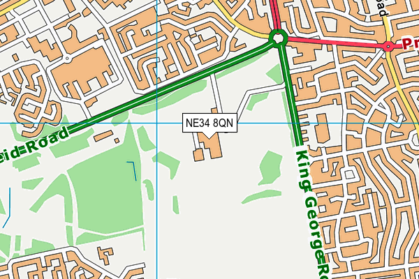 Temple Park Centre map (NE34 8QN) - OS VectorMap District (Ordnance Survey)
