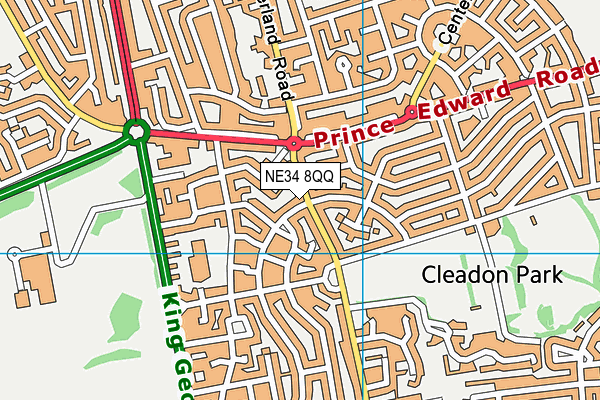 NE34 8QQ map - OS VectorMap District (Ordnance Survey)