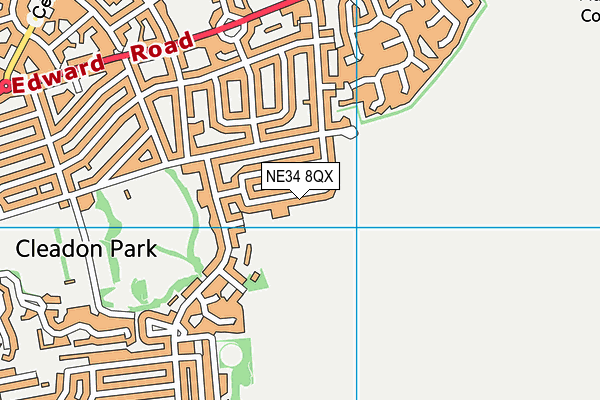 NE34 8QX map - OS VectorMap District (Ordnance Survey)