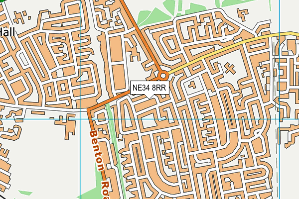 NE34 8RR map - OS VectorMap District (Ordnance Survey)