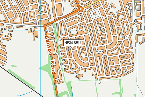 NE34 8RU map - OS VectorMap District (Ordnance Survey)