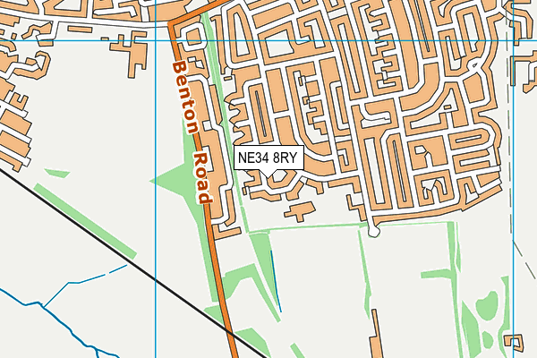 NE34 8RY map - OS VectorMap District (Ordnance Survey)