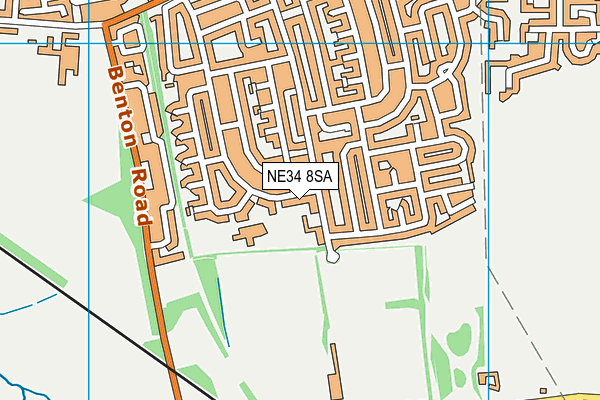 NE34 8SA map - OS VectorMap District (Ordnance Survey)