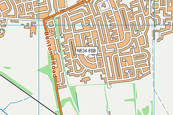 NE34 8SB map - OS VectorMap District (Ordnance Survey)