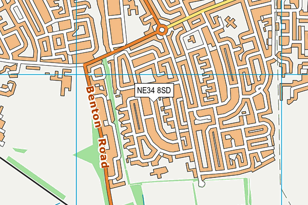 NE34 8SD map - OS VectorMap District (Ordnance Survey)