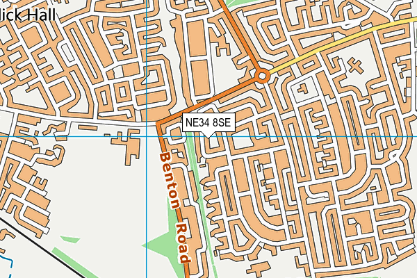 NE34 8SE map - OS VectorMap District (Ordnance Survey)
