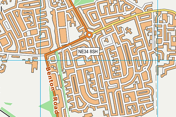 NE34 8SH map - OS VectorMap District (Ordnance Survey)