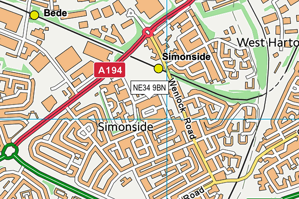Lord Blyton Primary School map (NE34 9BN) - OS VectorMap District (Ordnance Survey)