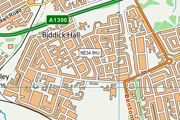 NE34 9HJ map - OS VectorMap District (Ordnance Survey)