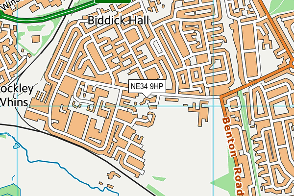 NE34 9HP map - OS VectorMap District (Ordnance Survey)