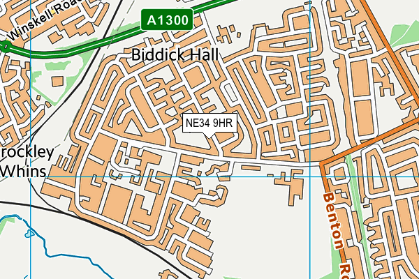 NE34 9HR map - OS VectorMap District (Ordnance Survey)