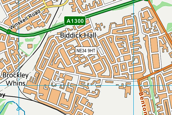 NE34 9HT map - OS VectorMap District (Ordnance Survey)