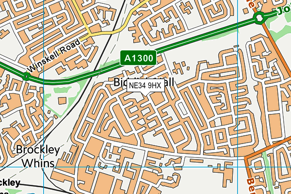 NE34 9HX map - OS VectorMap District (Ordnance Survey)