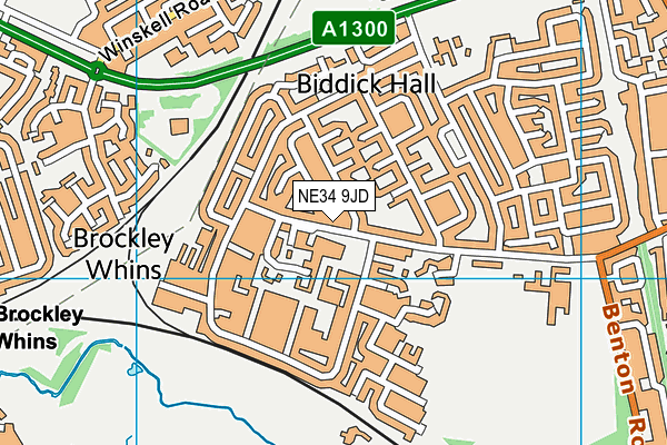 Biddick Hall Infants' School map (NE34 9JD) - OS VectorMap District (Ordnance Survey)