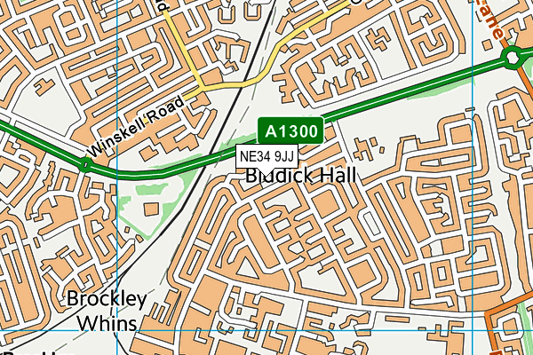 NE34 9JJ map - OS VectorMap District (Ordnance Survey)