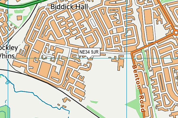 NE34 9JR map - OS VectorMap District (Ordnance Survey)